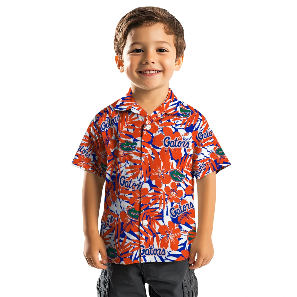 Florida Gators Hawaiian Shirt - Hibiscus Overlay florida gators hibiscus overlay hawaiian shirts top rated