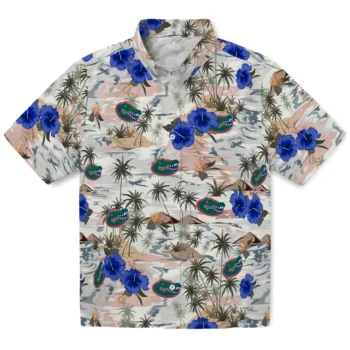 florida gators hibiscus seaside white hawaiian shirts best selling