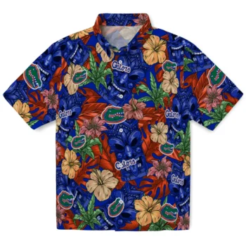 florida gators tiki jungle blue hawaiian shirts best selling