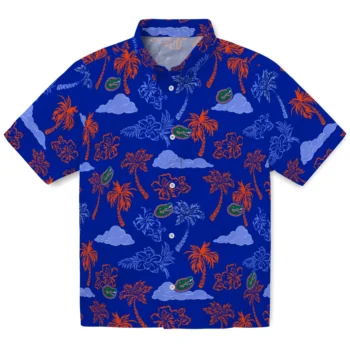 florida gators palm and clouds blue hawaiian shirts best selling