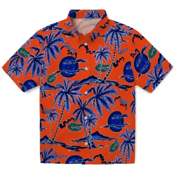 florida gators palm sunset hawaiian shirts best selling