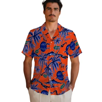 florida gators palm sunset hawaiian shirts fashion forward