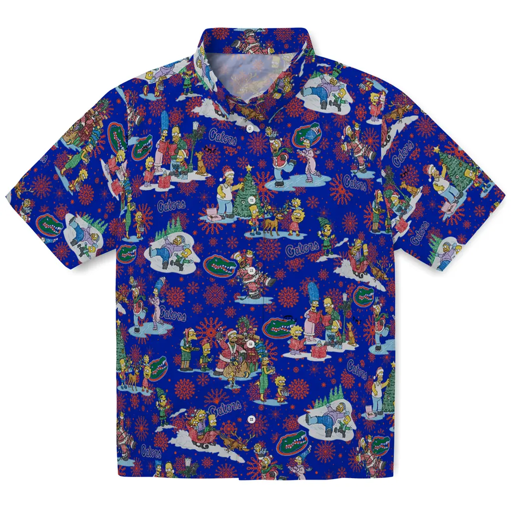 Florida Gators Hawaiian Shirt - Simpsons Christmas florida gators simpsons christmas blue hawaiian shirts best selling