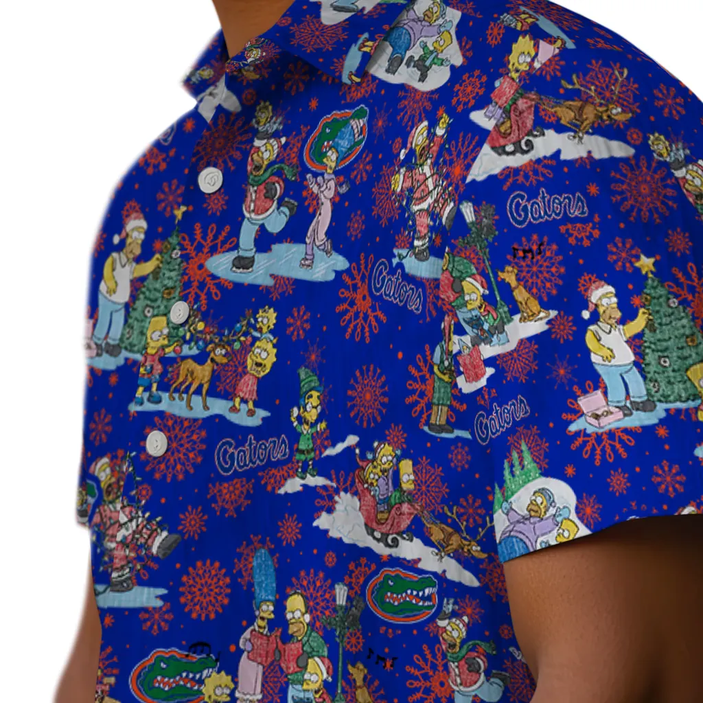 Florida Gators Hawaiian Shirt - Simpsons Christmas florida gators simpsons christmas blue hawaiian shirts trendy
