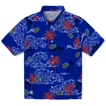 florida gators wave palm blue hawaiian shirts best selling