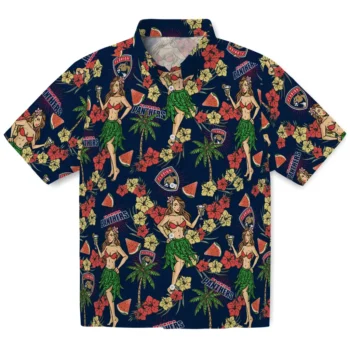 florida panthers hawaiian girls design red hawaiian shirts best selling