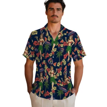 florida panthers hawaiian girls design red hawaiian shirts fashion forward