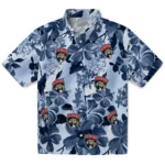 Florida Panthers Hawaiian Shirt – Hibiscus Arrangement