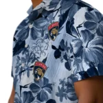 Florida Panthers Hawaiian Shirt – Hibiscus Arrangement