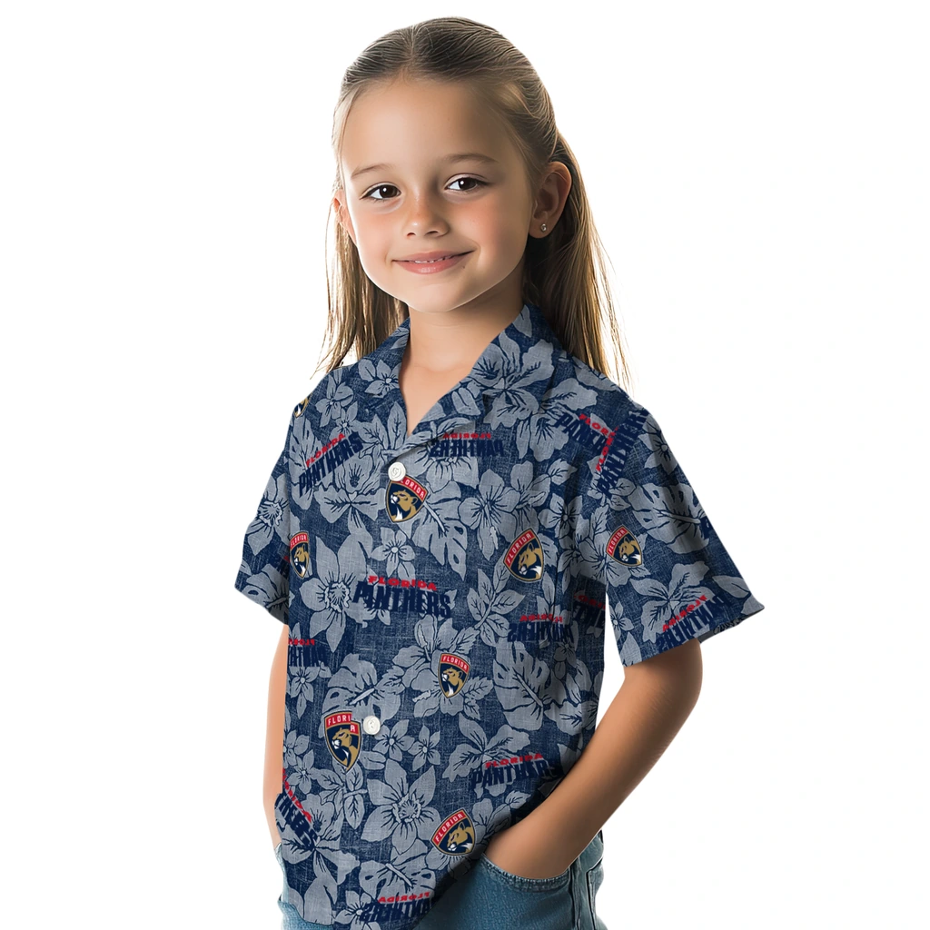 Florida Panthers Hawaiian Shirt - Hibiscus Oasis florida panthers hibiscus oasis red hawaiian shirts premium grade