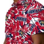 Florida Panthers Hawaiian Shirt – Hibiscus Overlay