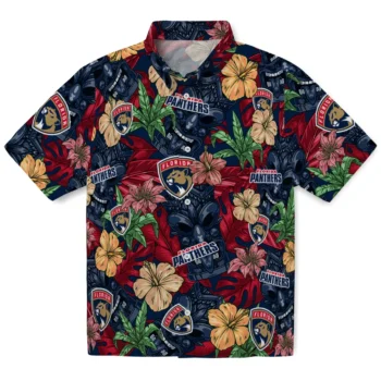 florida panthers tiki jungle red hawaiian shirts best selling