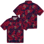 Florida Panthers Hawaiian Shirt – Monstera Layer