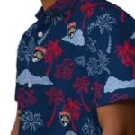 Florida Panthers Hawaiian Shirt – Palm And Clouds