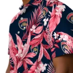 Florida Panthers Hawaiian Shirt – Palm Leaves