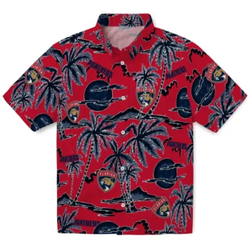 florida panthers palm sunset hawaiian shirts best selling