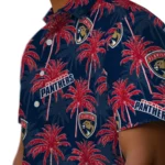 Florida Panthers Hawaiian Shirt – Palm Tree Motif