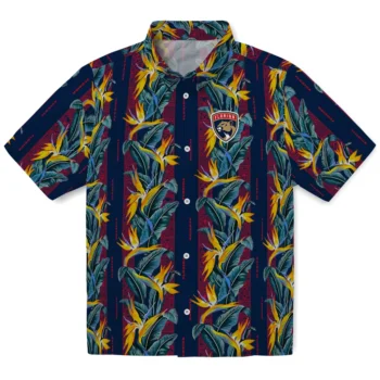 florida panthers paradise vines red hawaiian shirts best selling