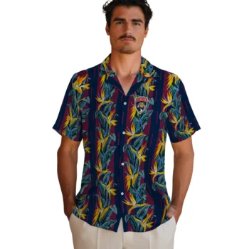 florida panthers paradise vines red hawaiian shirts fashion forward