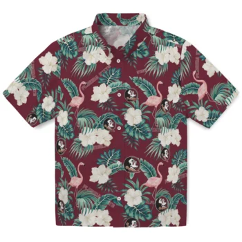 florida state seminoles flamingo palms garnet hawaiian shirts best selling