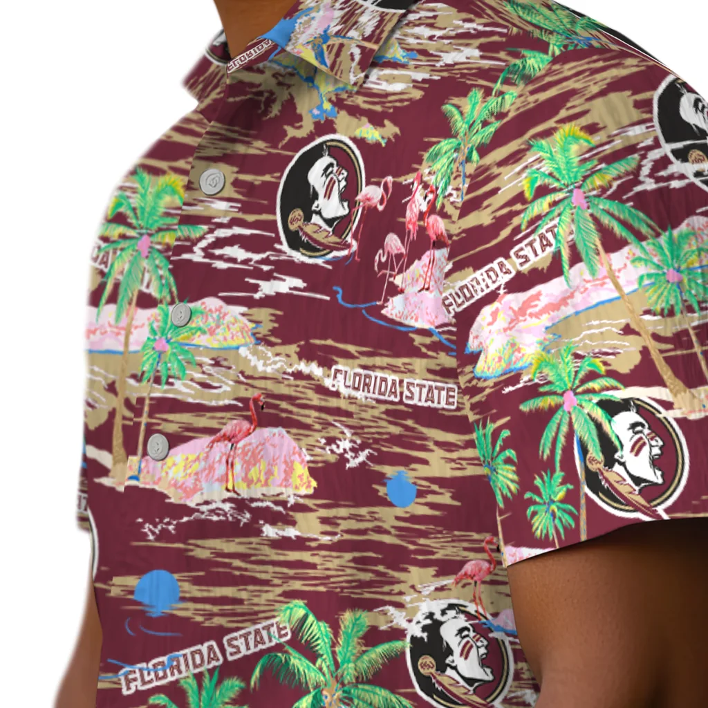 Florida State Seminoles Hawaiian Shirt - Hawaii Island florida state seminoles flamingo retreat garnet hawaiian shirts trendy