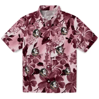 florida state seminoles hibiscus arrangement garnet hawaiian shirts best selling