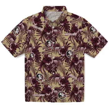 florida state seminoles hibiscus exotic garnet hawaiian shirts best selling