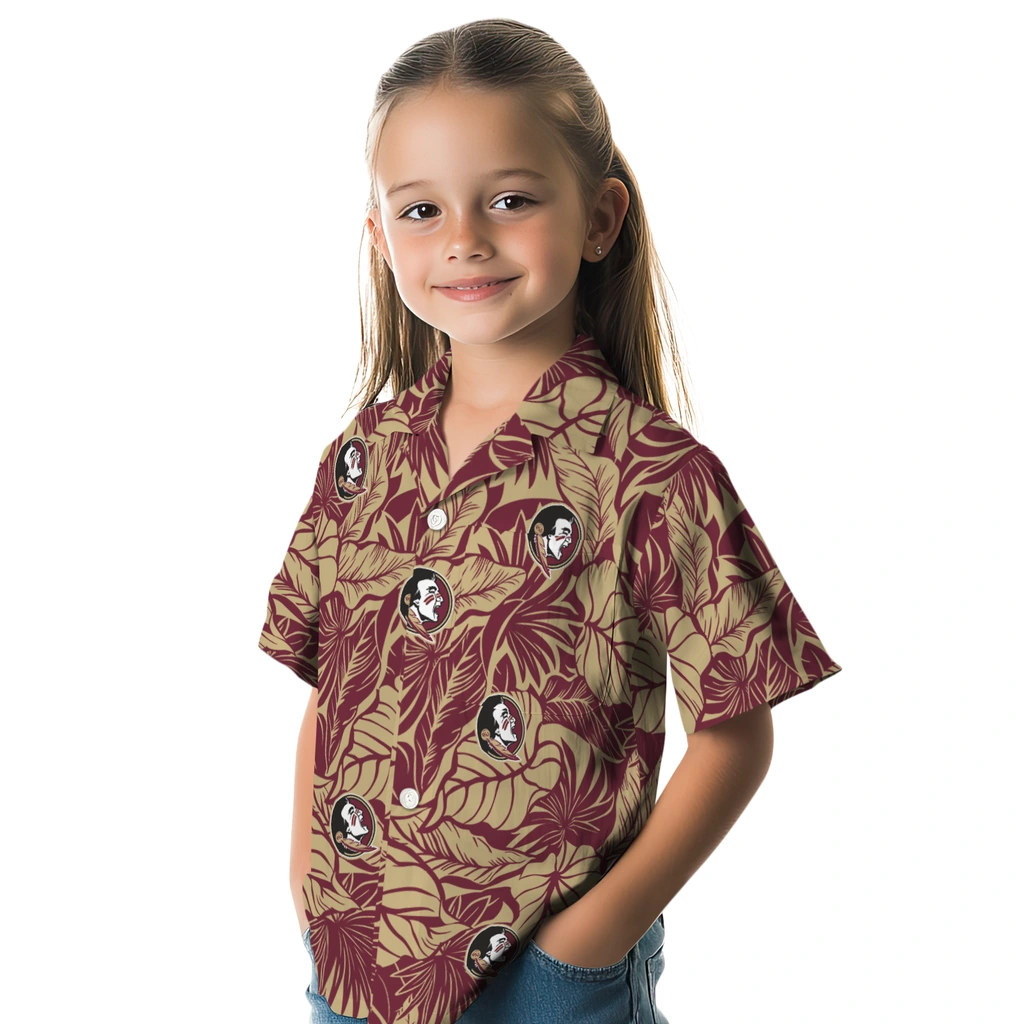 Florida State Seminoles Hawaiian Shirt - Monstera Layer florida state seminoles monstera layer garnet hawaiian shirts premium grade