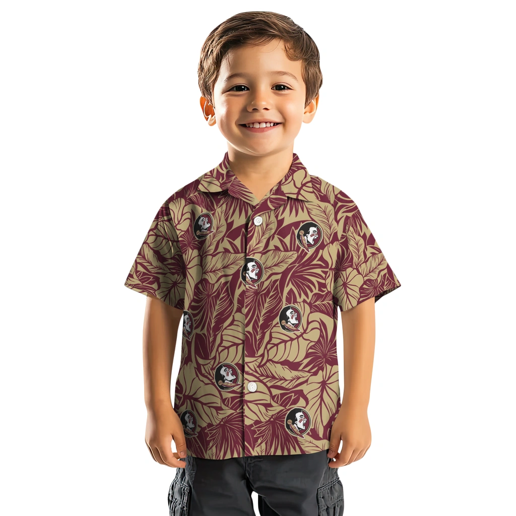 Florida State Seminoles Hawaiian Shirt - Monstera Layer florida state seminoles monstera layer garnet hawaiian shirts top rated