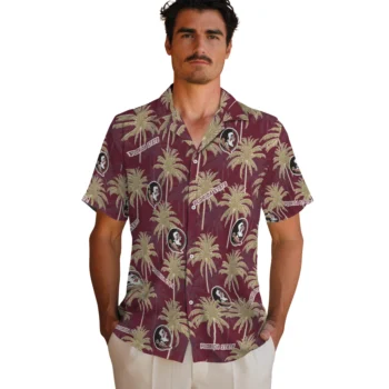 florida state seminoles palm grove garnet hawaiian shirts fashion forward