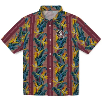 florida state seminoles paradise vines garnet hawaiian shirts best selling