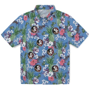 florida state seminoles pineapple bouquet best sky blue hawaiian shirts best selling