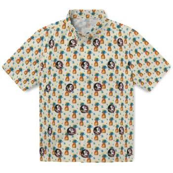 florida state seminoles pineapple delight beige hawaiian shirts best selling