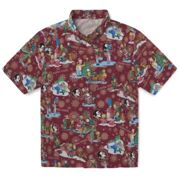 florida state seminoles simpsons christmas garnet hawaiian shirts best selling