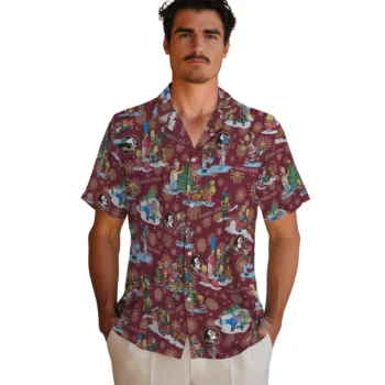 florida state seminoles simpsons christmas garnet hawaiian shirts fashion forward