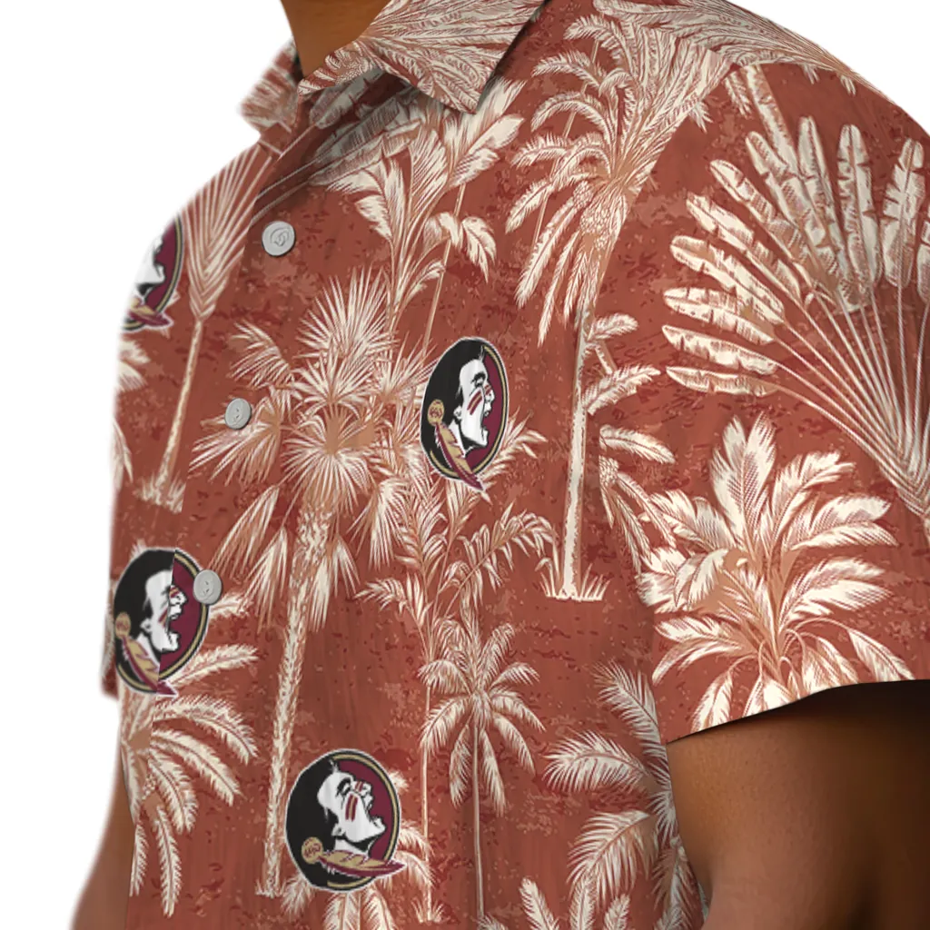 Florida State Seminoles Hawaiian Shirt - Vintage Palm Tree florida state seminoles palm shadows garnet hawaiian shirts trendy