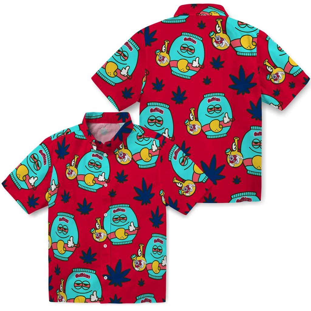 Fresno State Bulldogs Hawaiian Shirt - Chill Vibe fresno state bulldogs bong smile red hawaiian shirts high quality