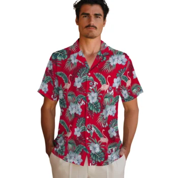 fresno state bulldogs flamingo palms red hawaiian shirts fashion forward