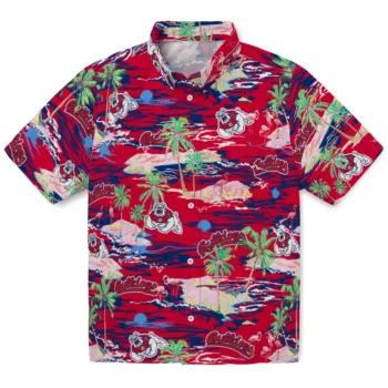 fresno state bulldogs flamingo retreat red hawaiian shirts best selling