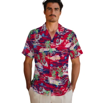 fresno state bulldogs flamingo retreat red hawaiian shirts fashion forward