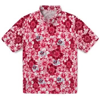 fresno state bulldogs hibiscus blooms red hawaiian shirts best selling