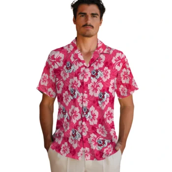 fresno state bulldogs hibiscus cluster red hawaiian shirts fashion forward
