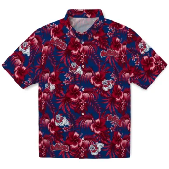 fresno state bulldogs hibiscus exotic red hawaiian shirts best selling