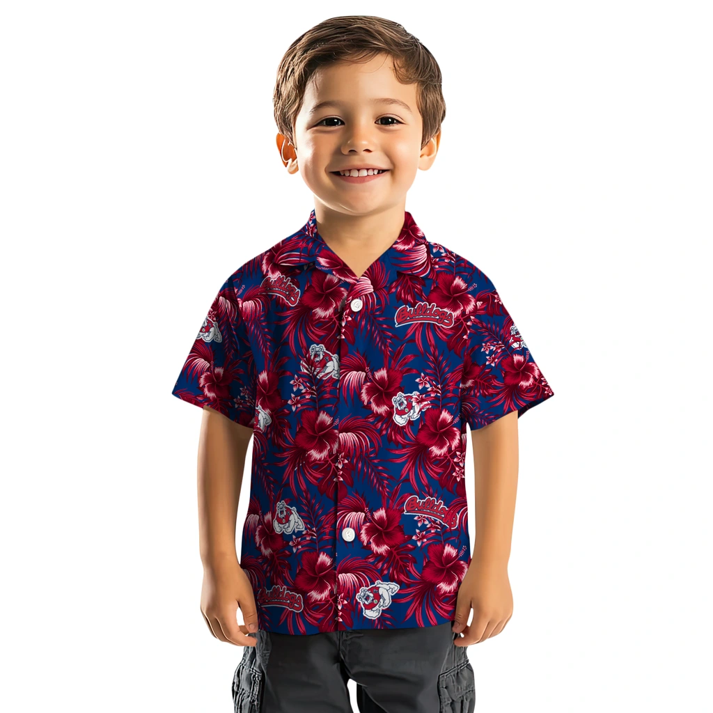 Fresno State Bulldogs Hawaiian Shirt - Hibiscus Exotic fresno state bulldogs hibiscus exotic red hawaiian shirts top rated