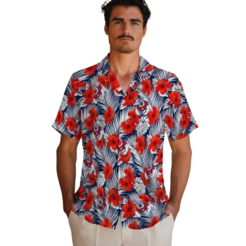 fresno state bulldogs hibiscus fiesta red royal blue hawaiian shirts fashion forward