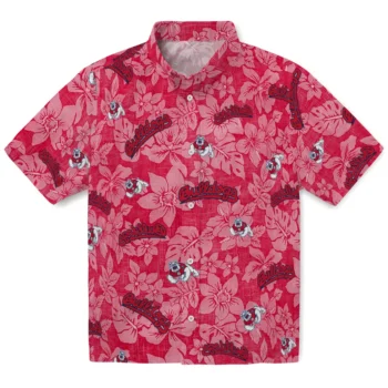 fresno state bulldogs hibiscus oasis red hawaiian shirts best selling