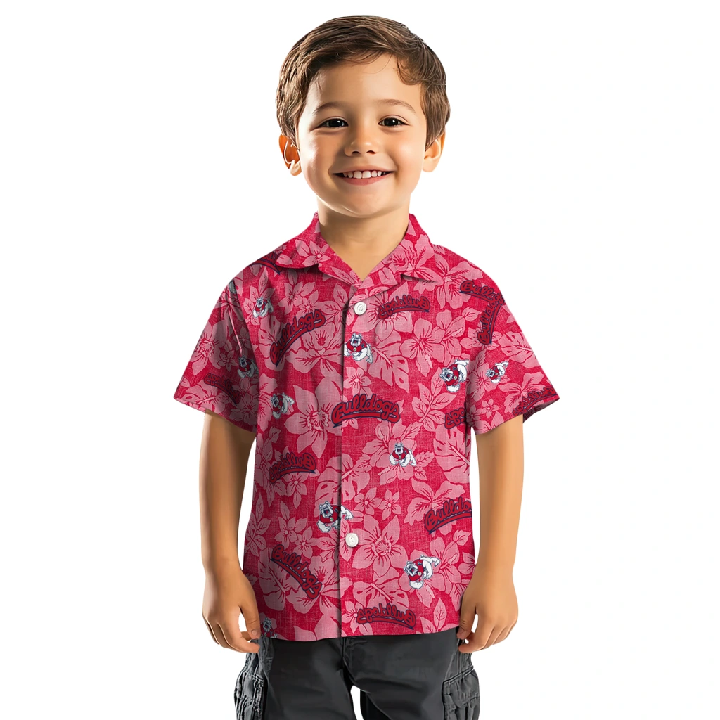 Fresno State Bulldogs Hawaiian Shirt - Hibiscus Oasis fresno state bulldogs hibiscus oasis red hawaiian shirts top rated