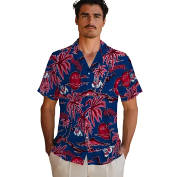 fresno state bulldogs palm sunset hawaiian shirts fashion forward