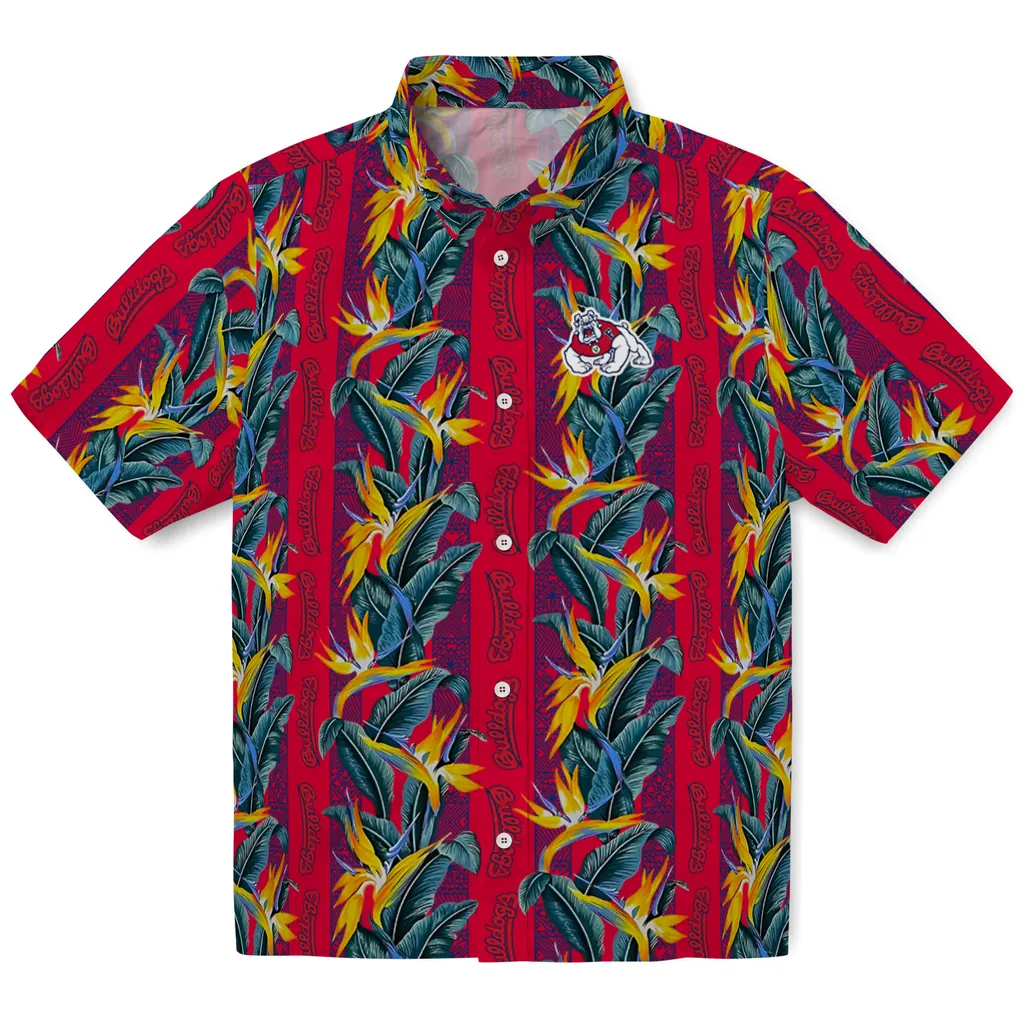 Fresno State Bulldogs Hawaiian Shirt - Paradise Vines fresno state bulldogs paradise vines red hawaiian shirts best selling