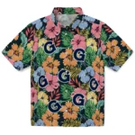 Georgetown Hoyas Hawaiian Shirt – Brilliant Hibiscus Garden